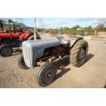 Ferguson FE35 4-cylinder diesel 2WD tractor. Serial number SDM27716. Built Thursday 25th April 1957.