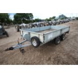 **CATALOGUE CHANGE** Ifor Williams LM126G 12ft x 6ft6 twin axle drop side trailer. With manual