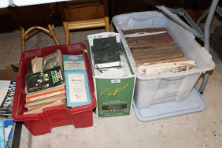 Three boxes of various books