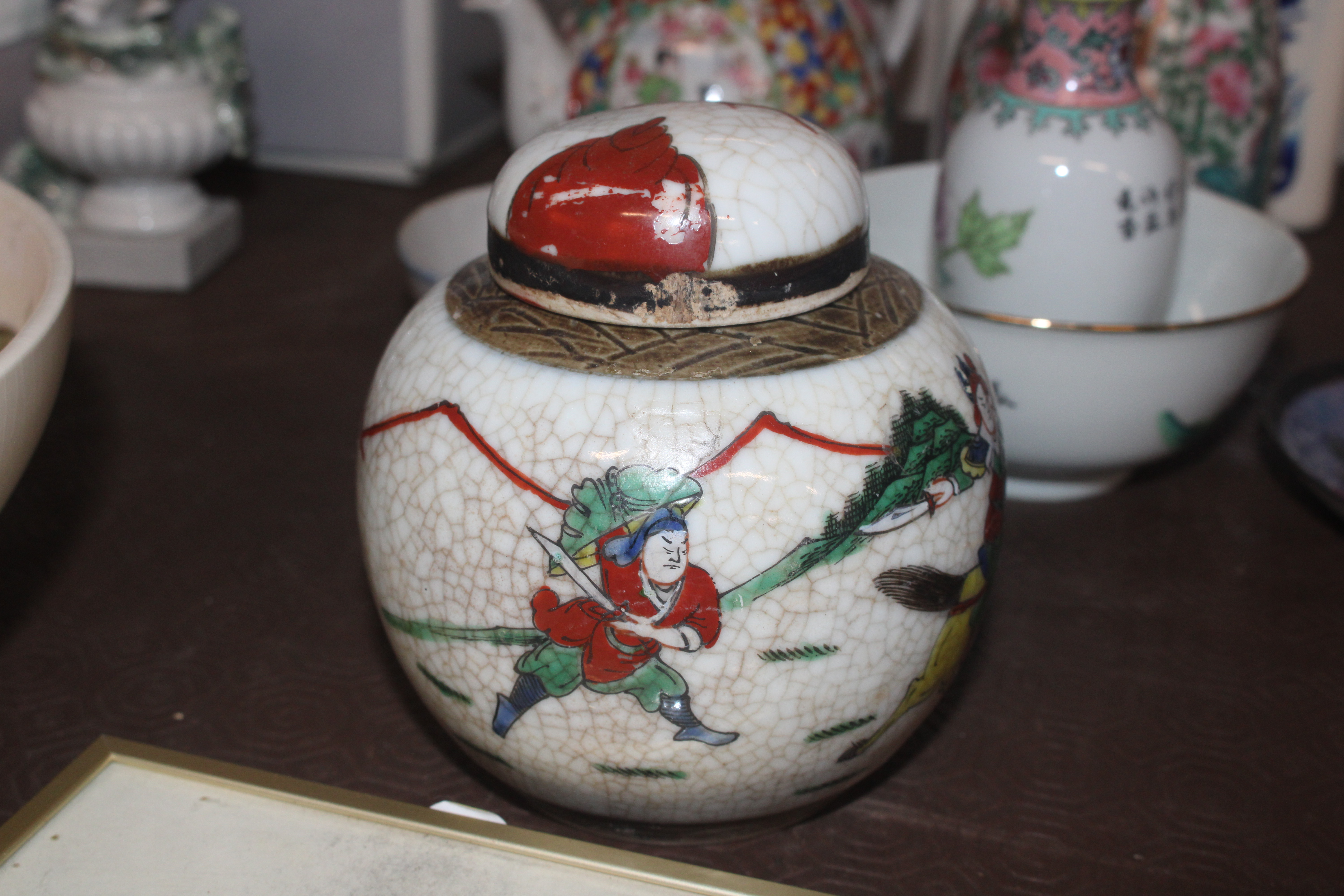 A collection of Oriental ceramics including crackl - Image 5 of 8