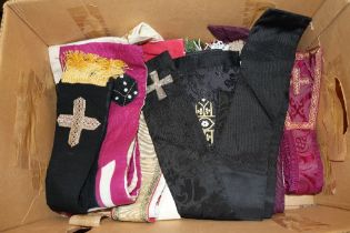 A box of Ecclesiastical clergy stoles