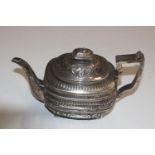 A silver teapot possibly by Edward Low, approx. 57