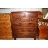 A 19th Century mahogany chest, cut into two halves