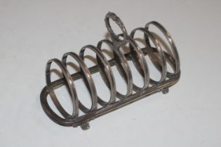 A silver six division toast rack, Sheffield 1926,