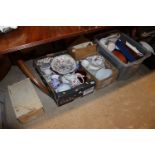 Four boxes of various miscellaneous china