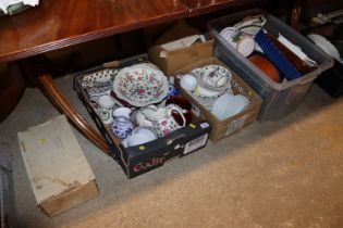 Four boxes of various miscellaneous china