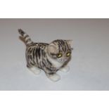 A Winstanley pottery model of a cat with glass eye