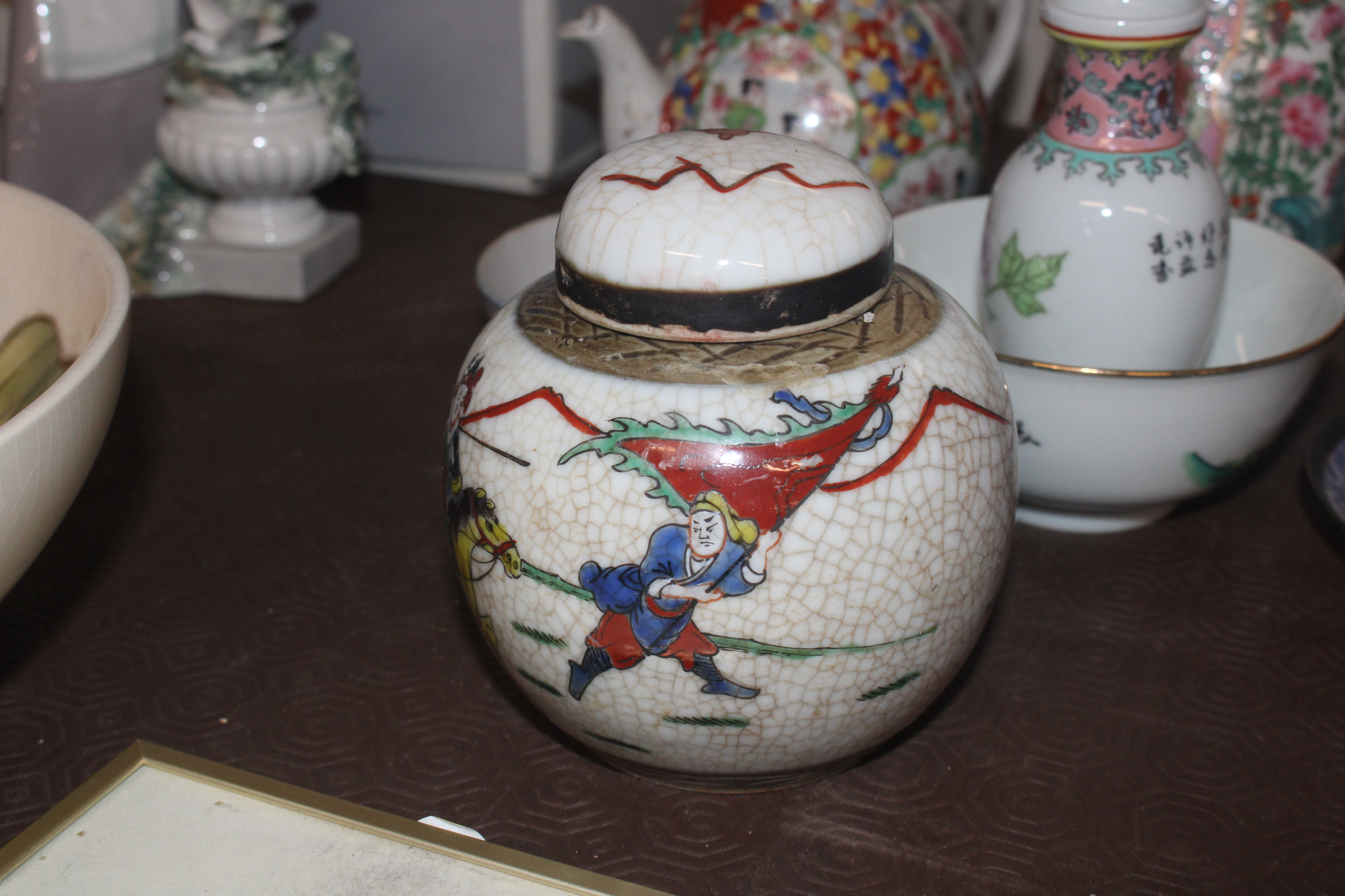 A collection of Oriental ceramics including crackl - Image 4 of 8