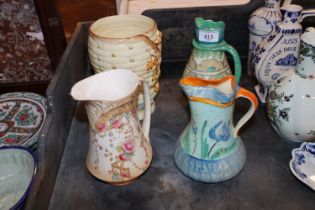 A collection of various Art Deco pottery to includ