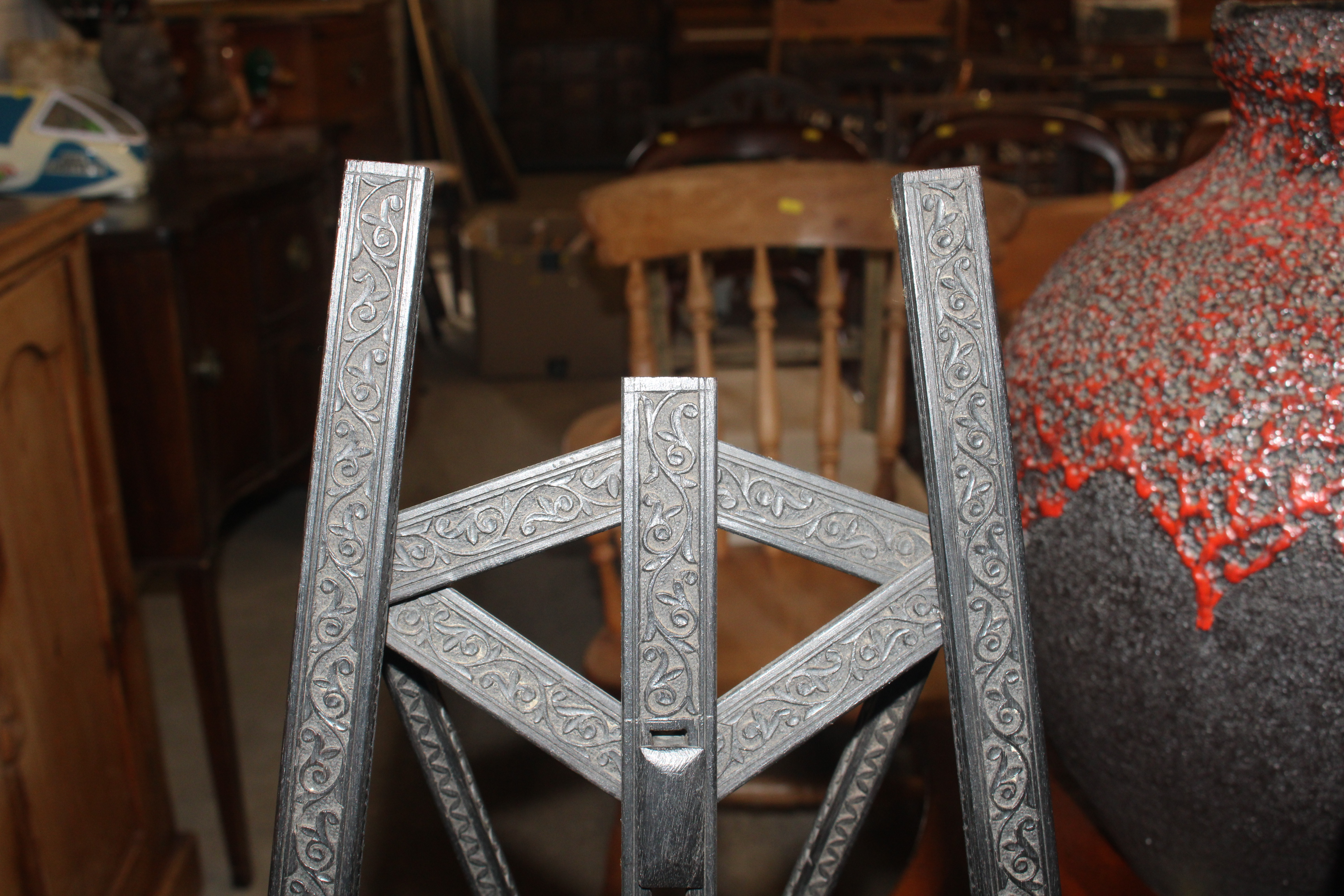 Two carved ebony music stands - Image 7 of 7