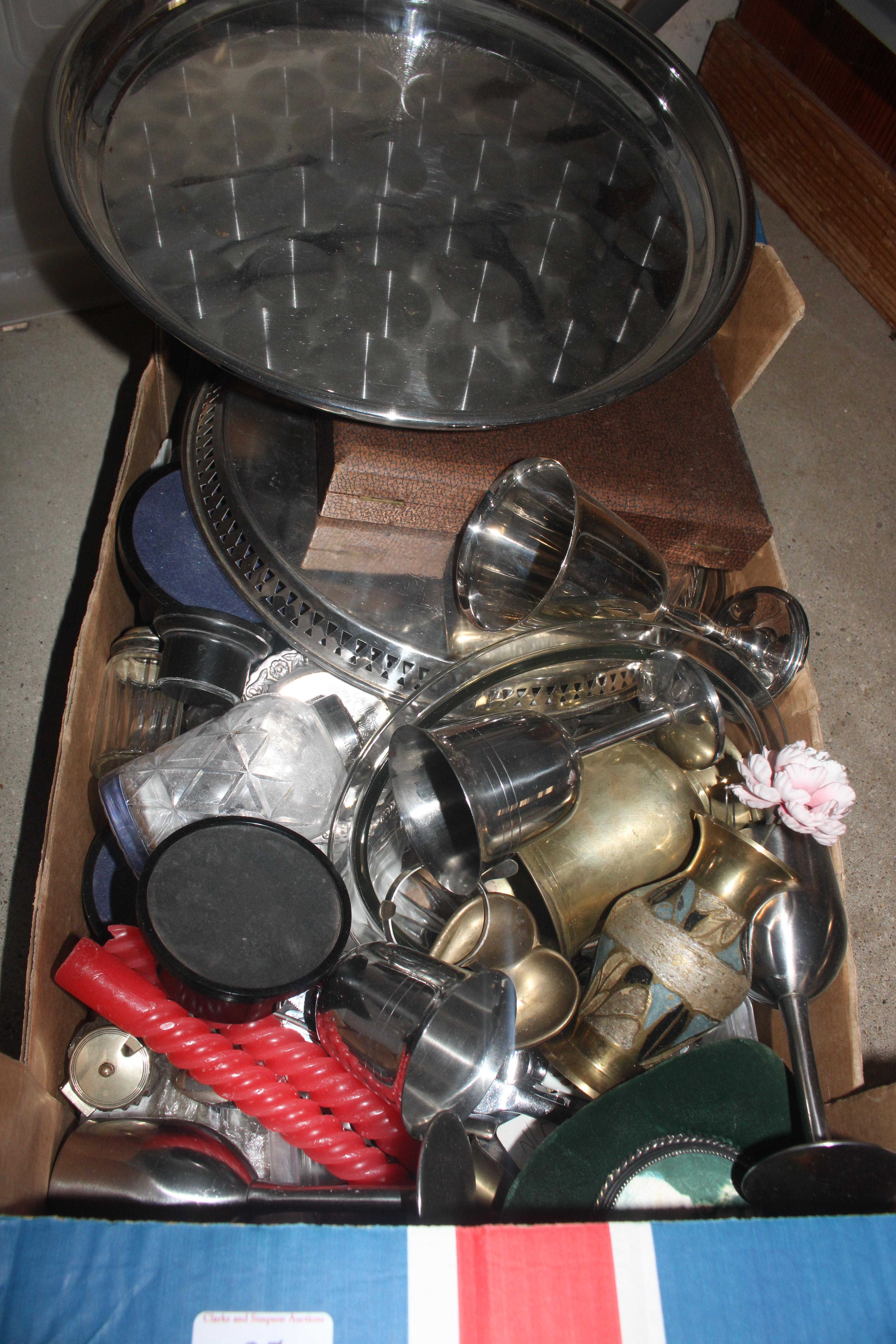 Four boxes of various silver plated ware including - Image 4 of 7