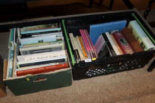 Two boxes of various books