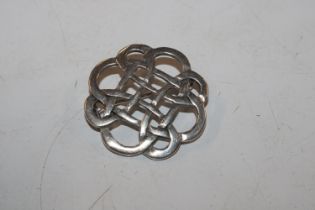 A vintage Hallmarked Sterling silver Celtic brooch