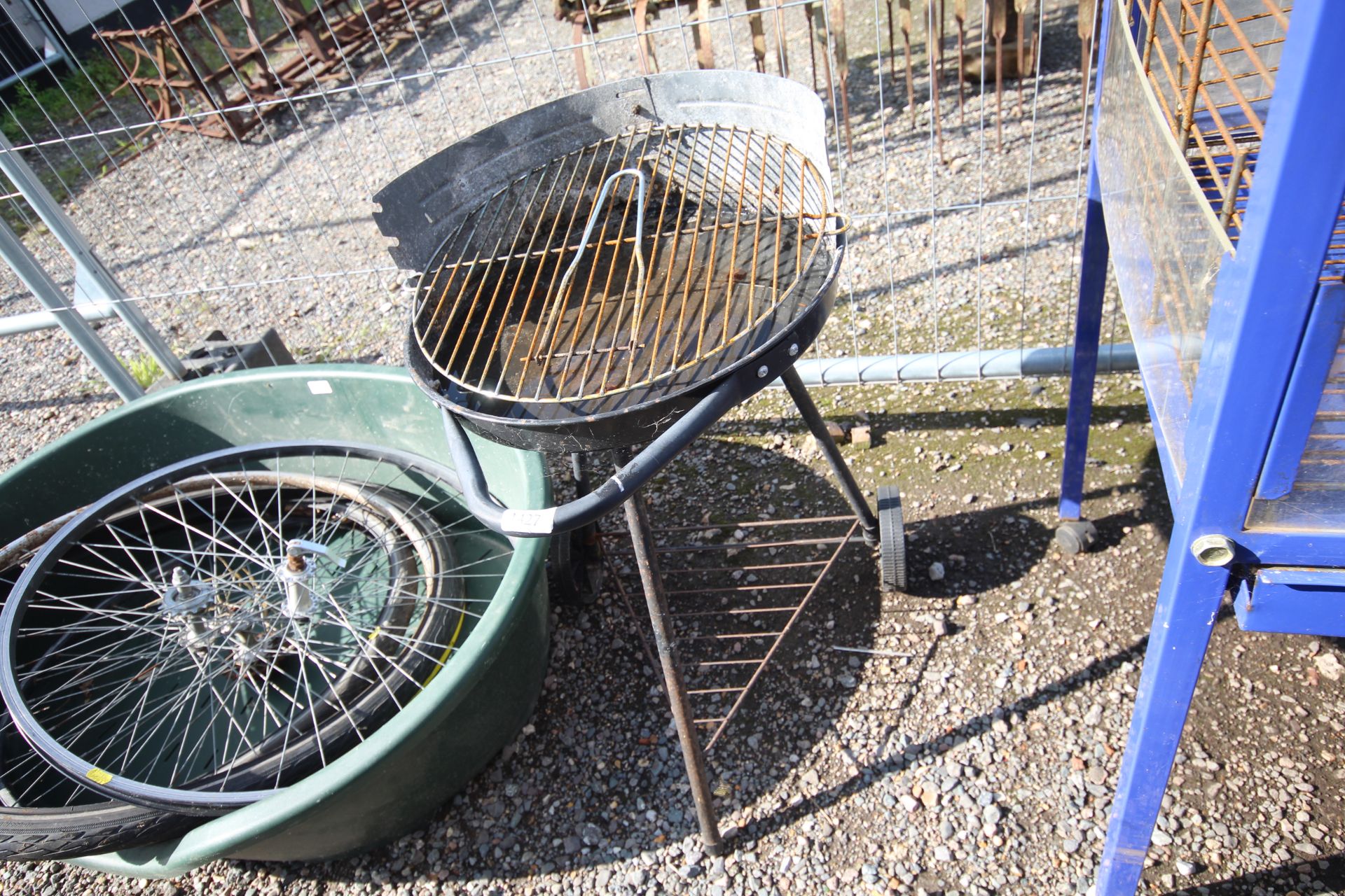 A small barbeque on trolley base