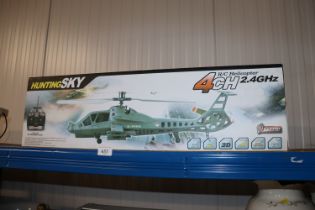 A Hunting Sky radio controlled helicopter