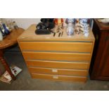 A plans type chest fitted five drawers