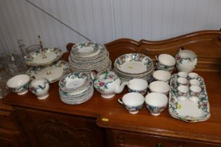 A collection of Royal Cauldon "Victoria" pattern dinner and teaware