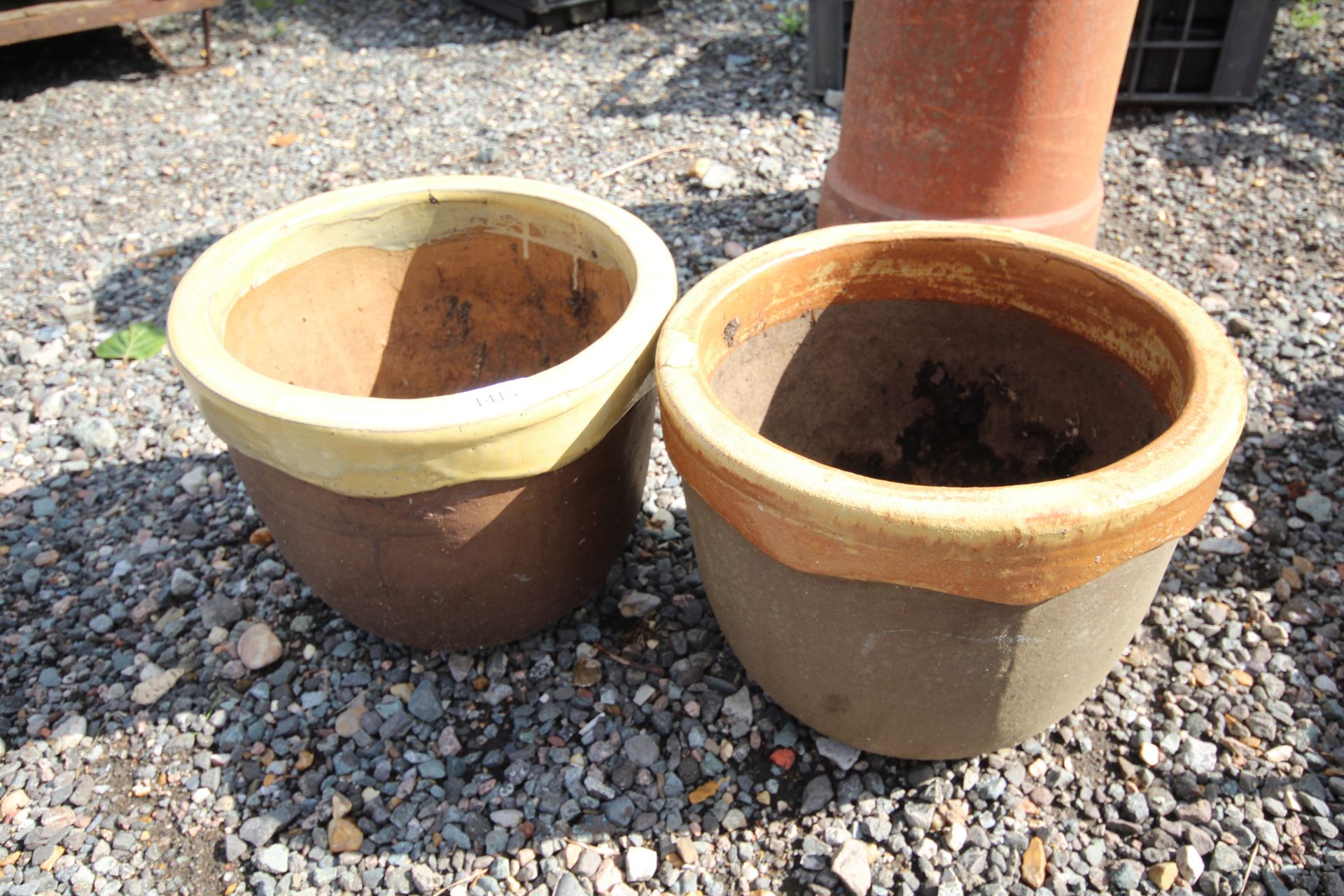 A pair of plant pots