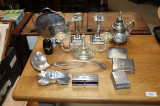 A collection of metal ware to include Art Deco sty