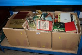 Three boxes of various books to include Kelly's Di