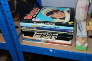 A quantity of girls annuals and Blue Peter books