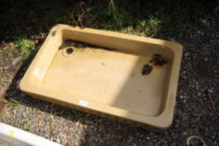 A shallow butler style sink