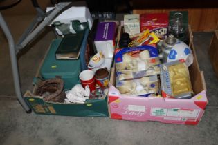 Two boxes containing Lurpak advertising items, coc