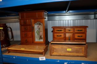 A collection of jewellery boxes and trinket box