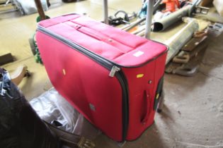 A red travel case