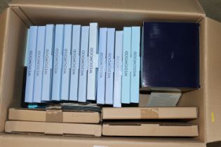 A box of collectors plates including Wedgwood