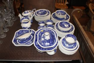 A large quantity of Spode "Blue Tower" design dinn