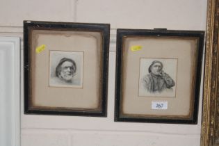 A pair of etchings depicting fisherman