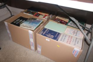 Four boxes of books