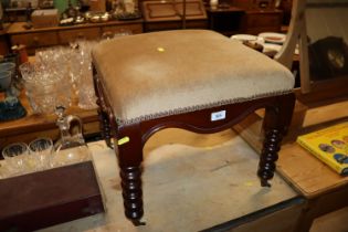 A 19th Century mahogany stool