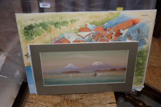 Two unframed signed watercolours