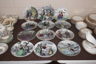 A collection of Creil et Montereau plates