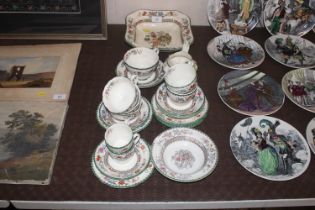 A collection of Spode "Chinese Rose" pattern teawa