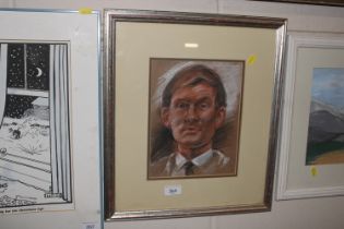 A framed and glazed portrait study by Timothy East