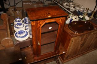 A 19th Century mahogany inlaid glass fronted cabin
