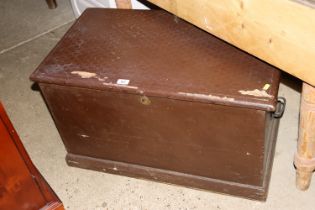 A Victorian pine blanket box