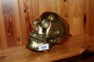 A metal model of a skull (40)