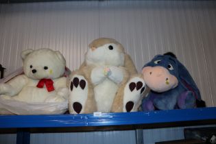 Three large soft toys