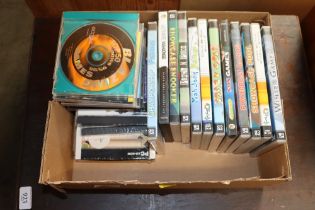 A box of various PC games etc