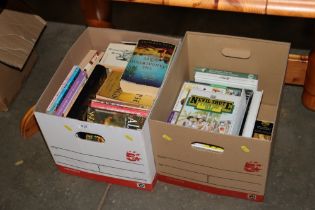 Two boxes of various books