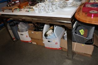 Five boxes of various sundries including kitchenal