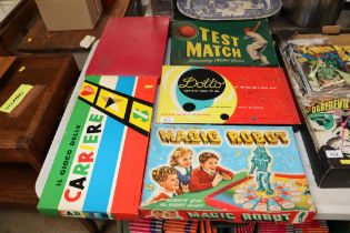 A collection of board games including Test Match C