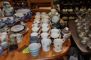 A collection of Royal Tudor teaware, various cups,