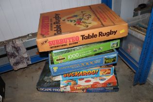A collection of games, puzzles and Subbuteo Intern