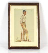 A pair of Vanity Fair cricketer prints, Hon. Frank Stanley Jackson "Kent" 1881, and Walter William