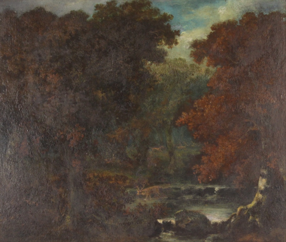 19th Century school, study of a woodland scene wit - Image 2 of 2